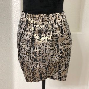Blue Juice Black/Gold Tulip Skirt Size M
